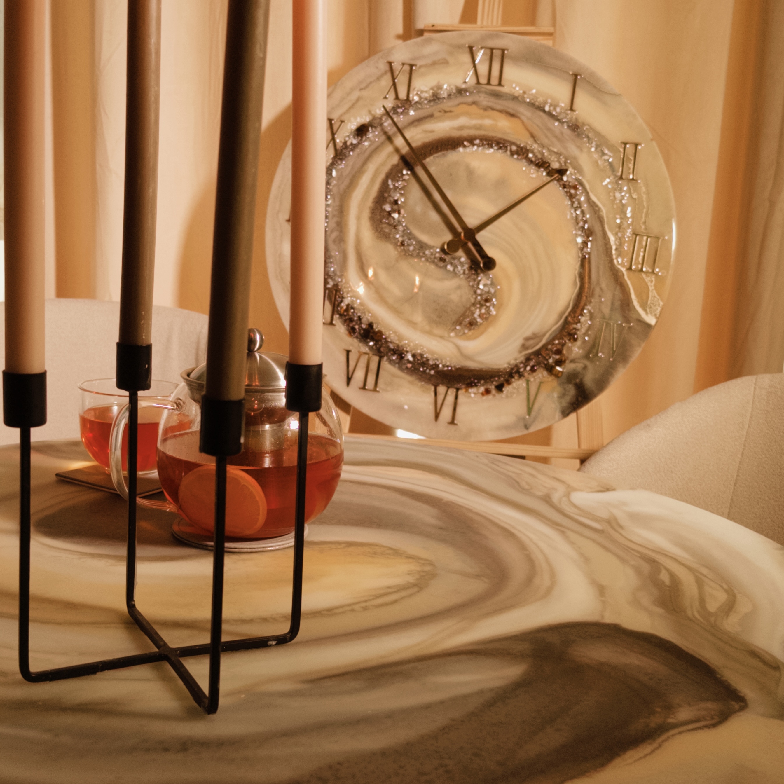 Smoky Agate Wall Clock — view 7