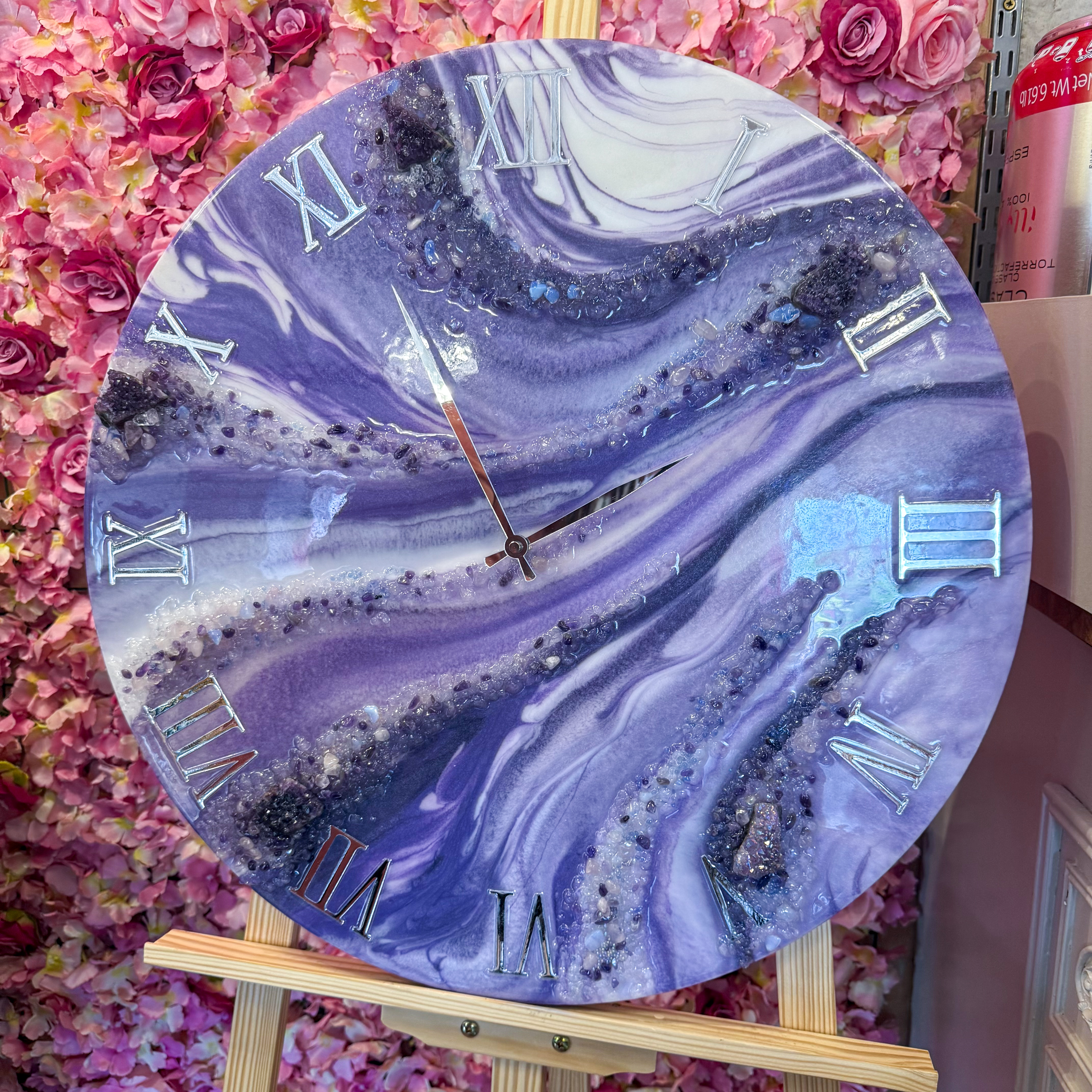 Amethyst Veil Wall Clock — view 2