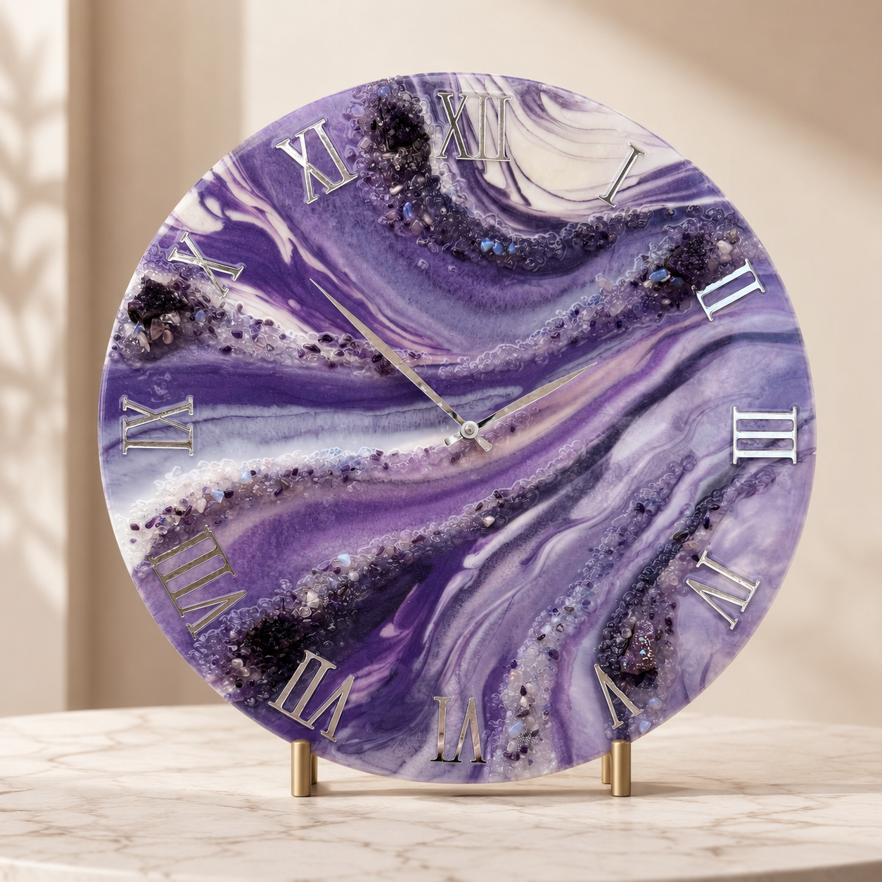 Amethyst Veil Wall Clock — view 1