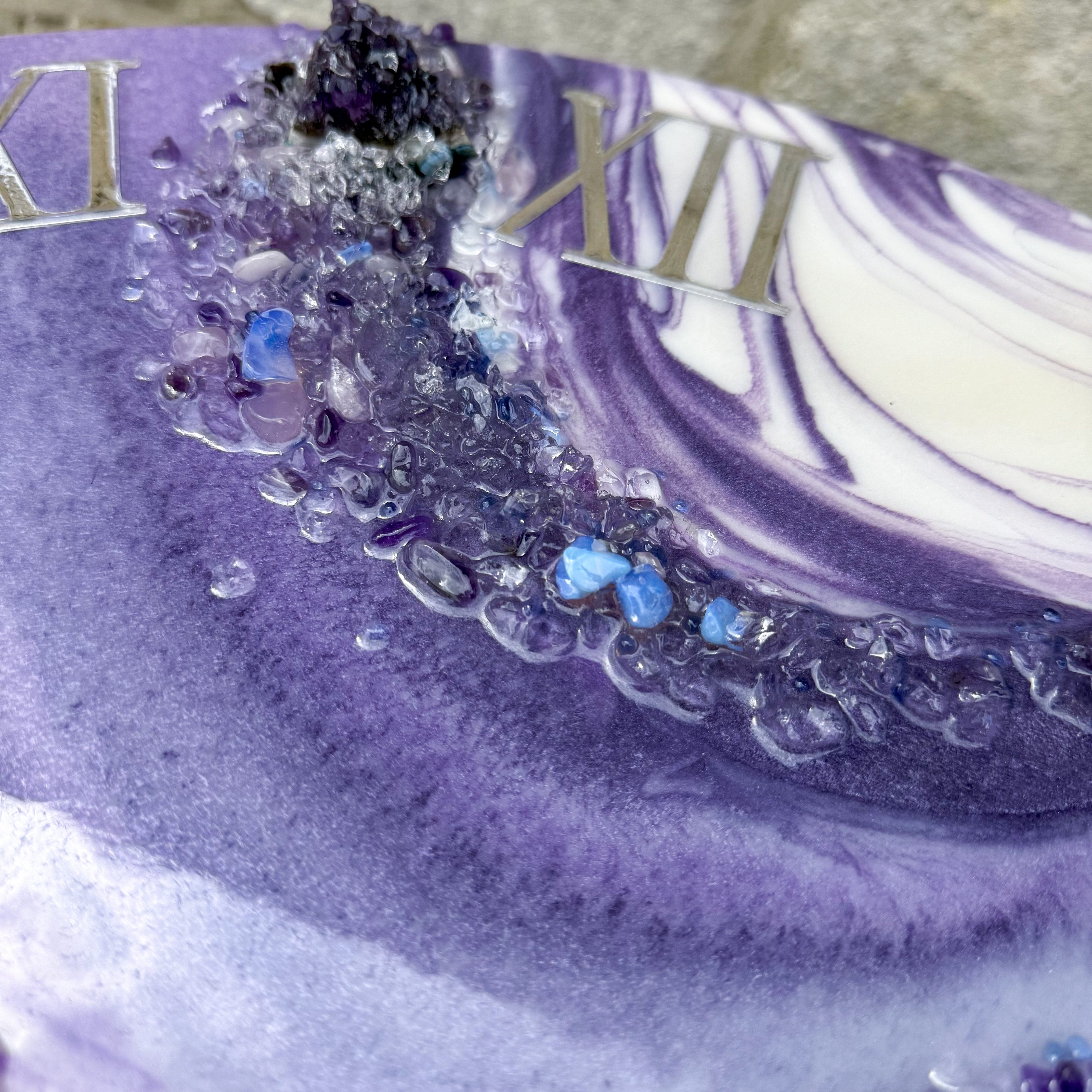 Amethyst Veil Wall Clock — view 7