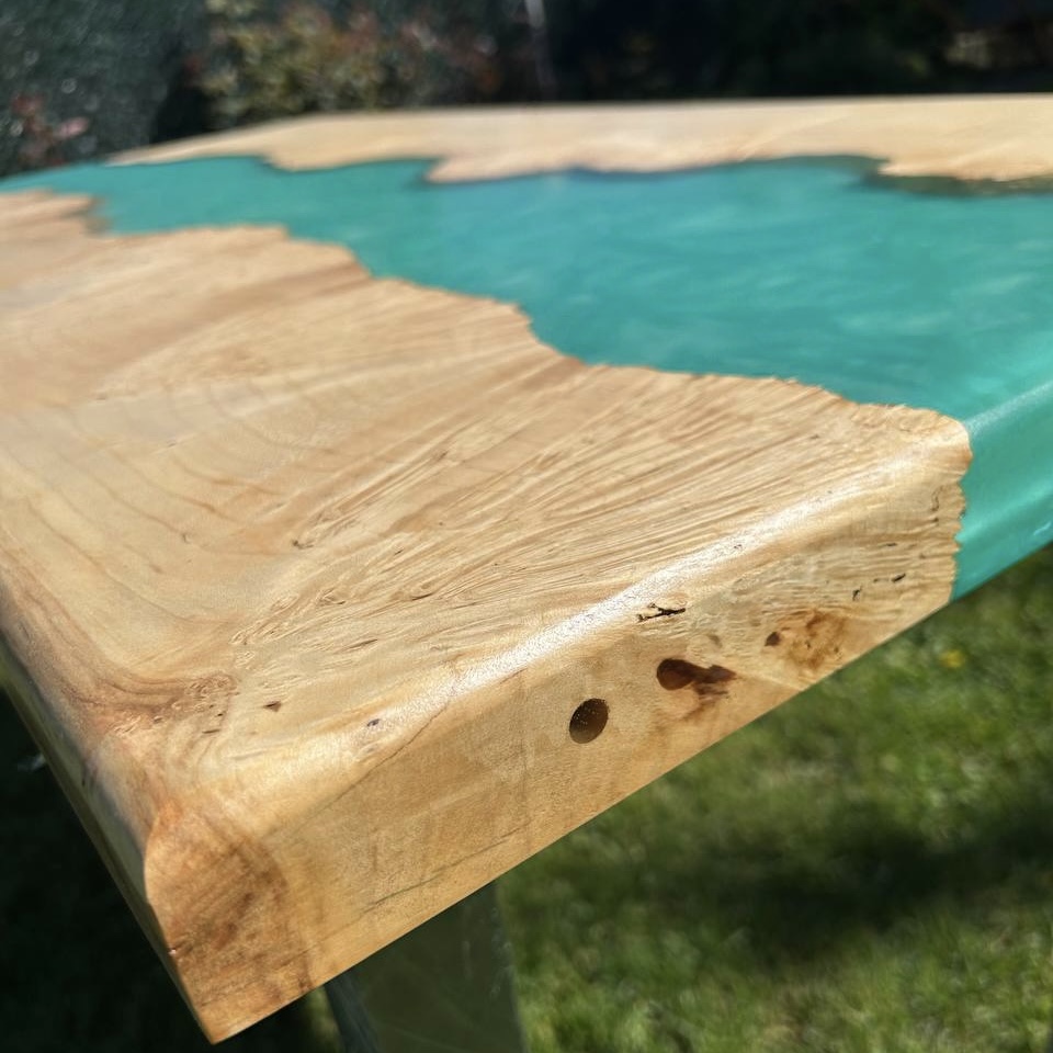 Lagoon River Wood & Resin Dining Table — view 4