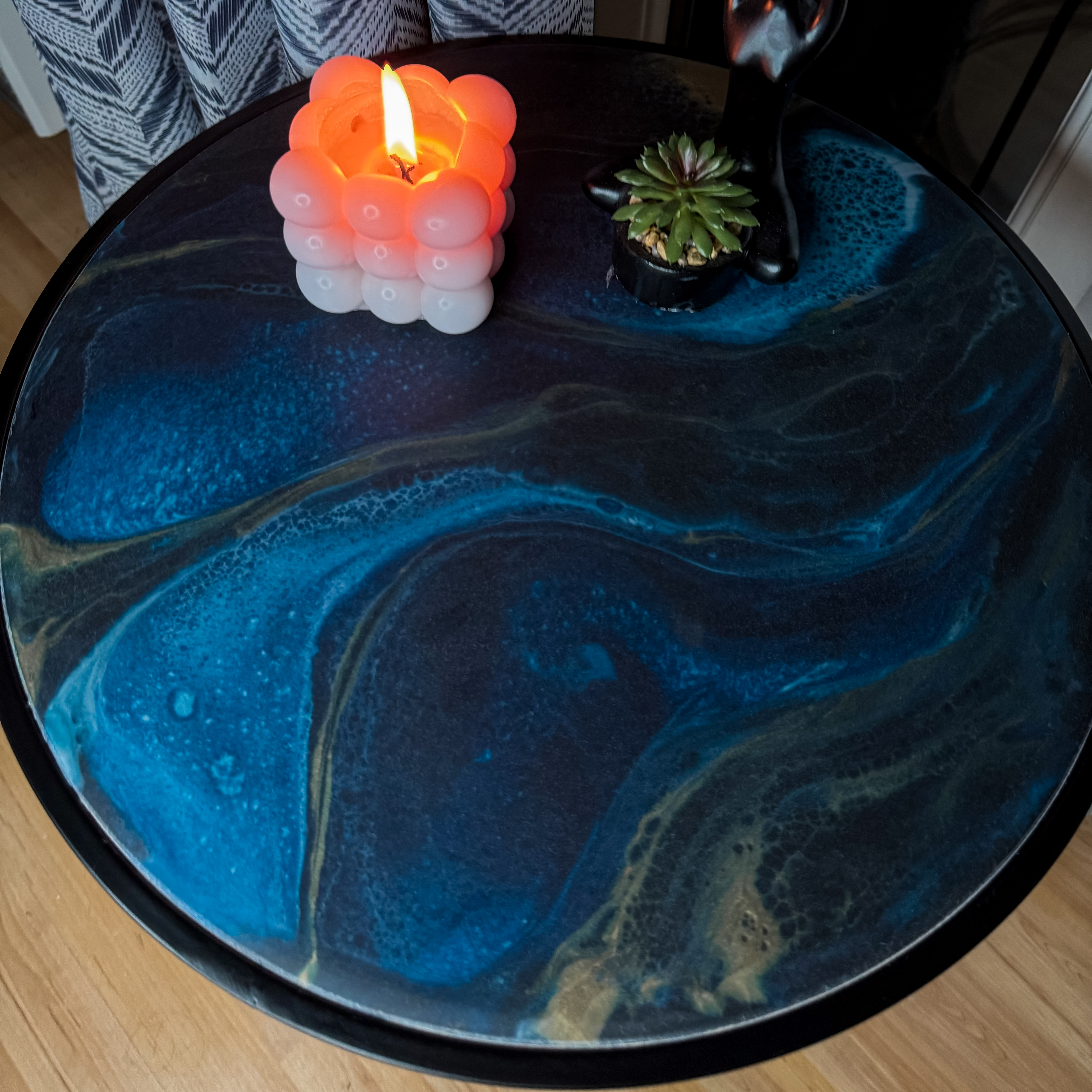 Midnight Tide Resin Side Table — view 6