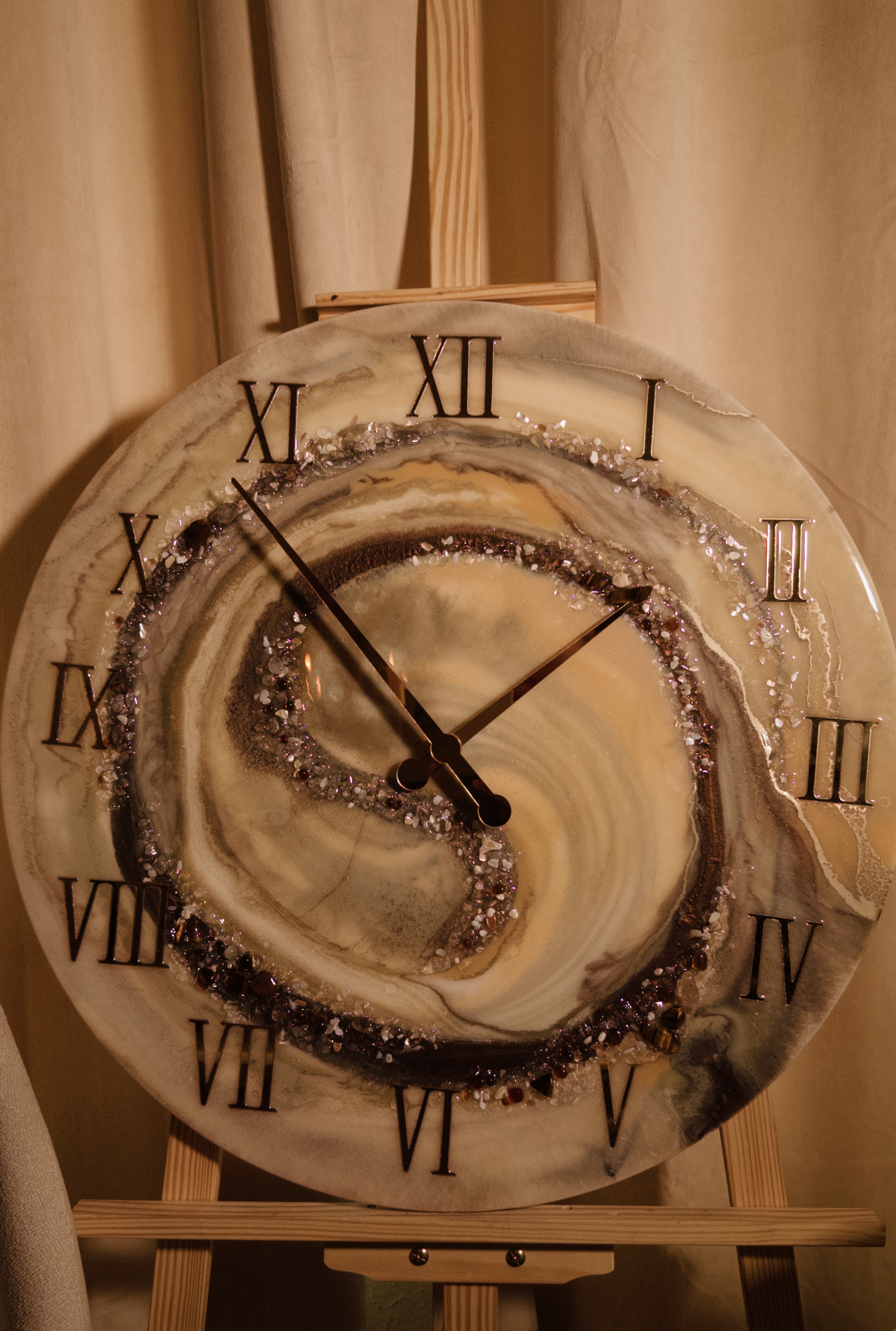 Smoky Agate Wall Clock — view 2