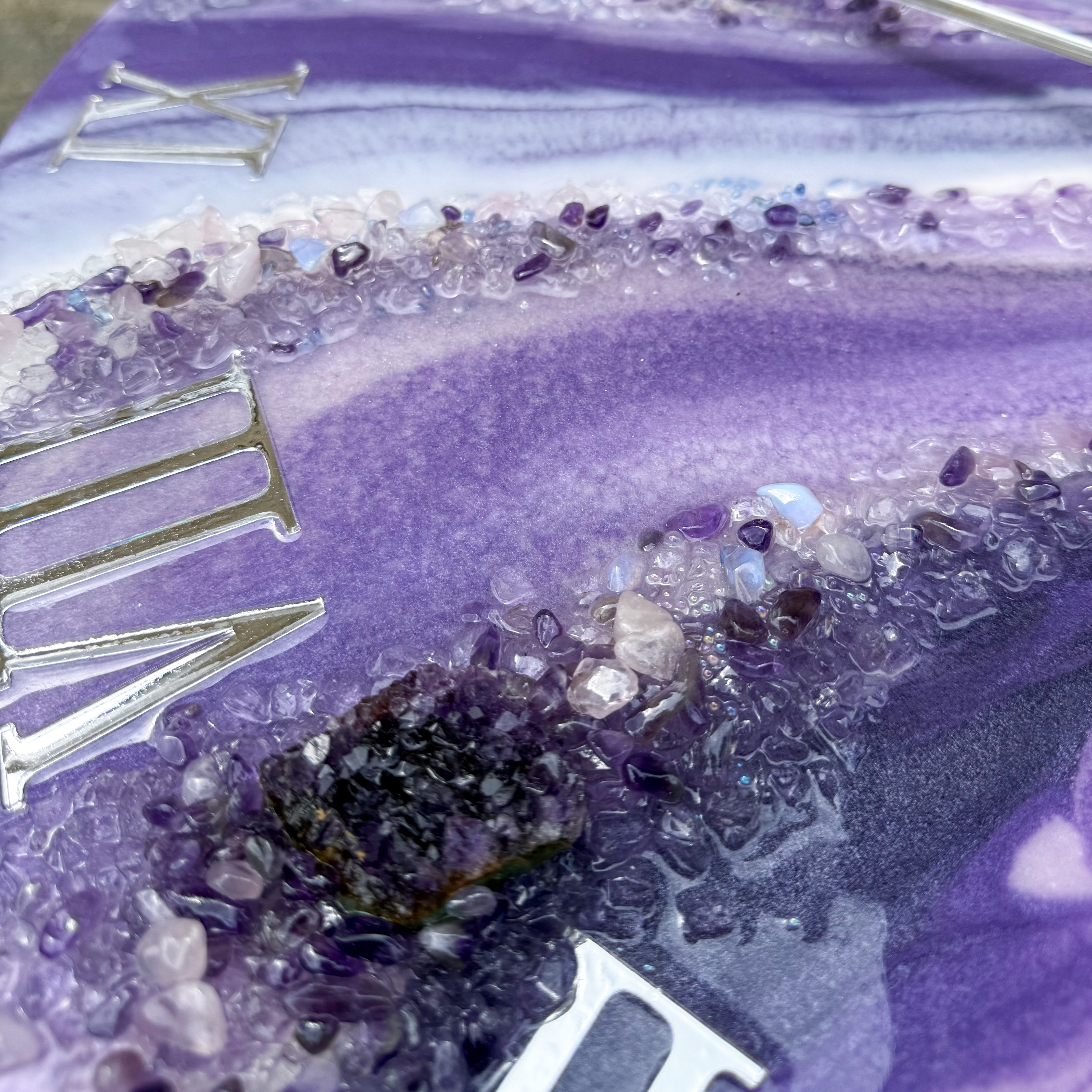 Amethyst Veil Wall Clock — view 6