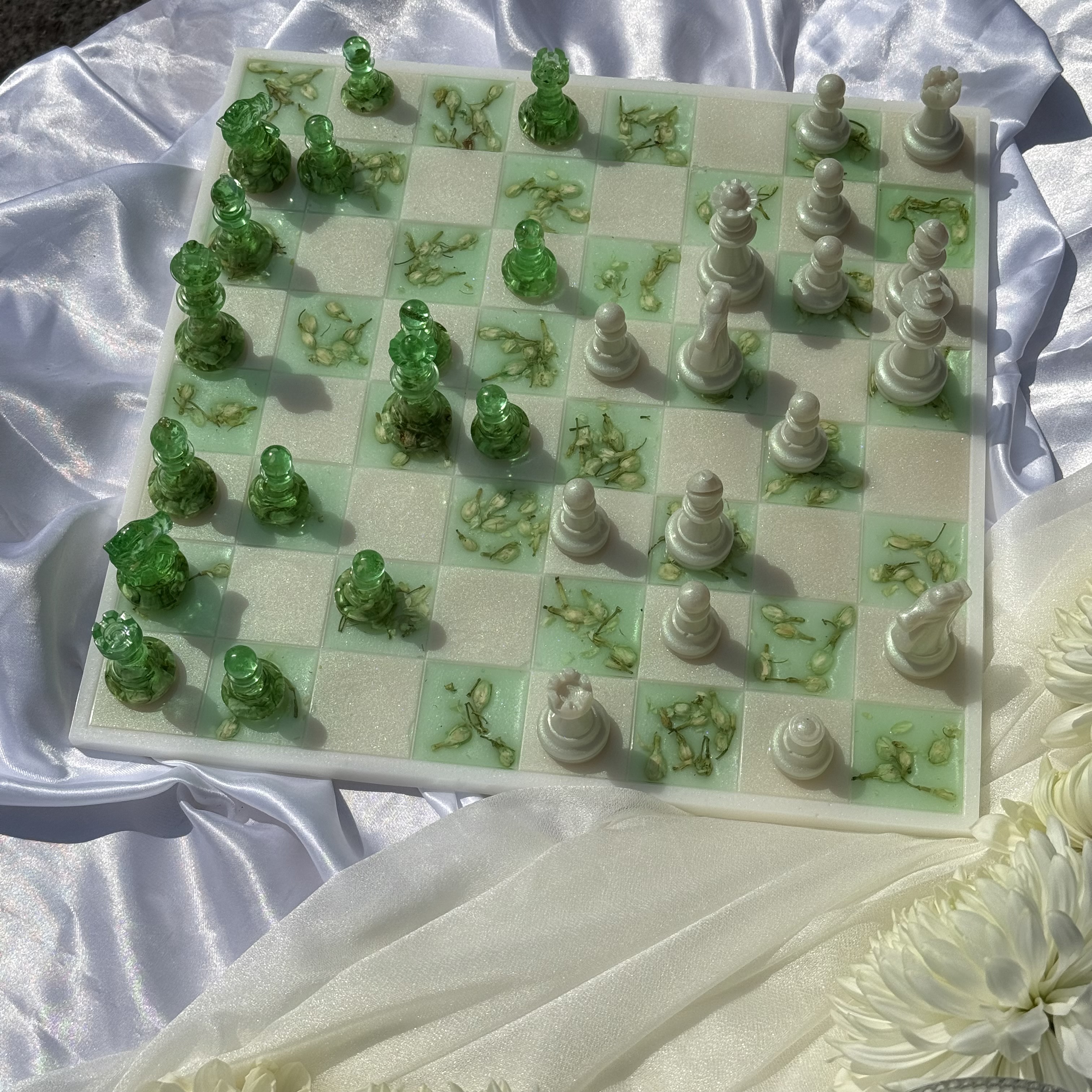 Emerald Garden Resin Chess Set — view 4