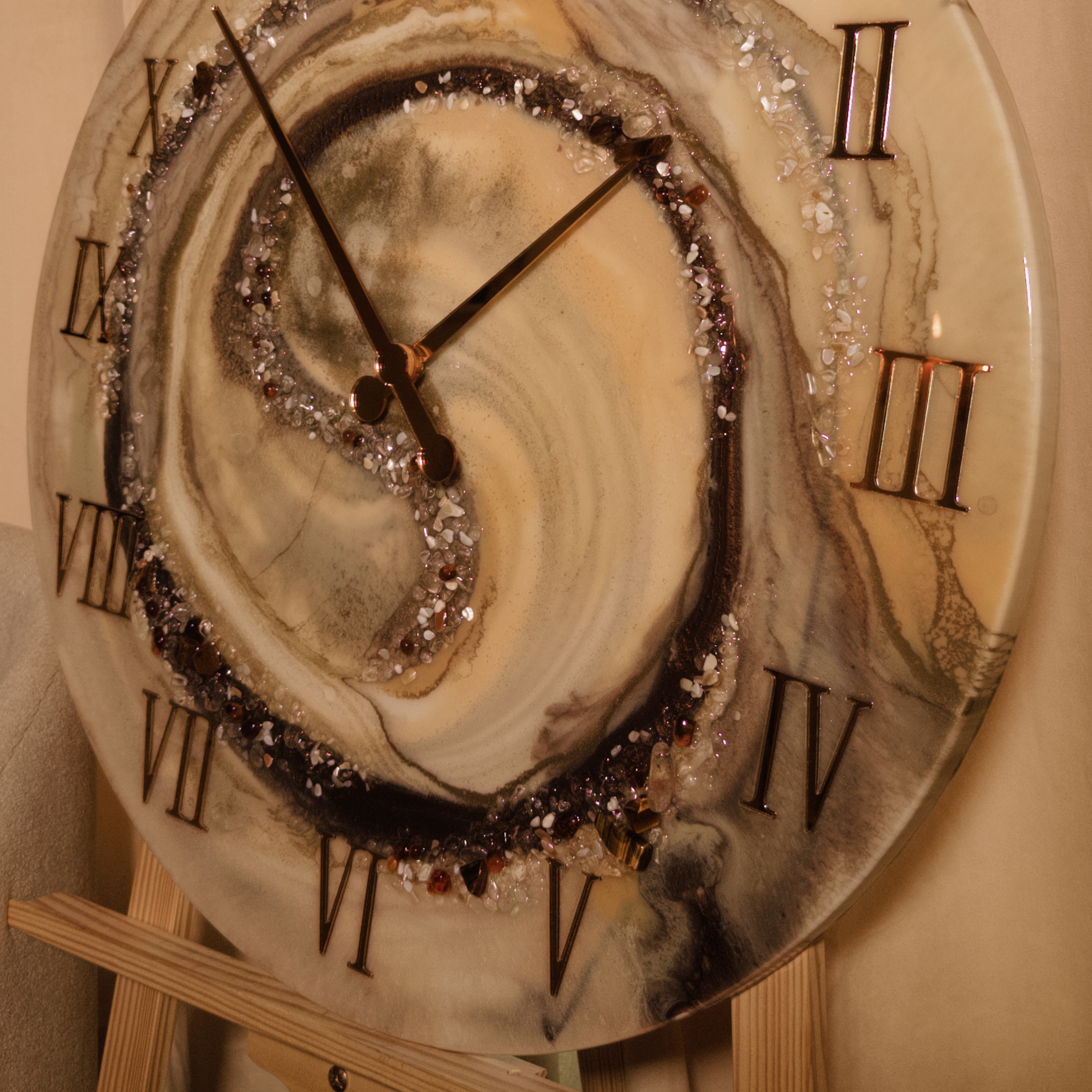 Smoky Agate Wall Clock — view 4