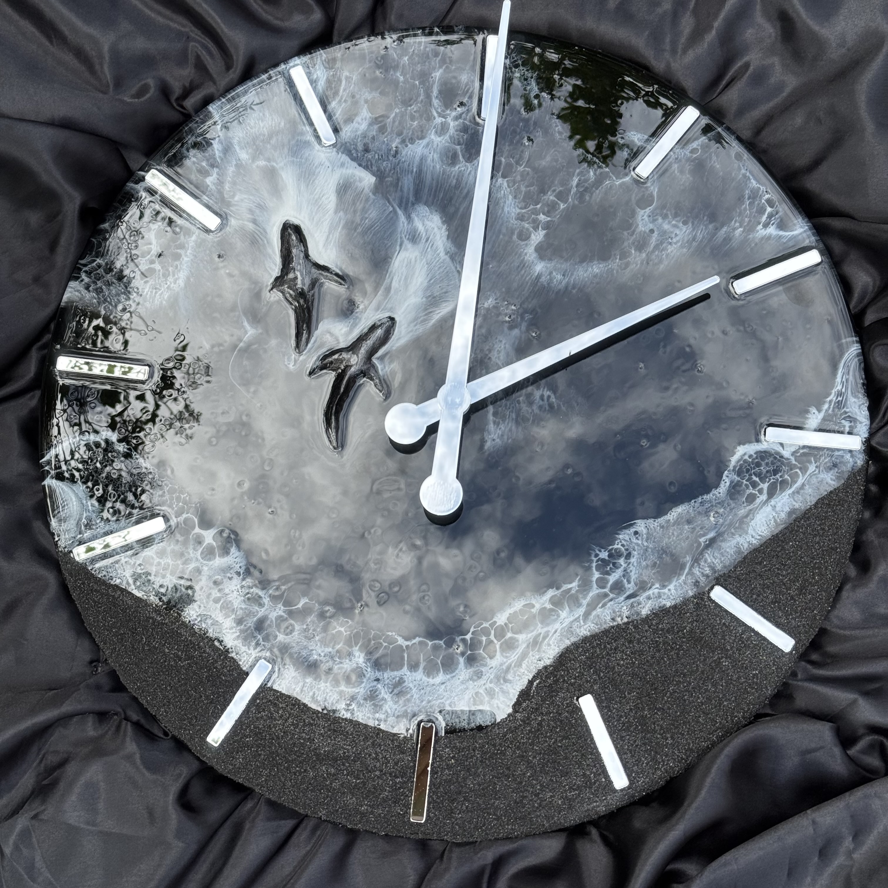 Midnight Ocean Resin Wall Clock — view 1