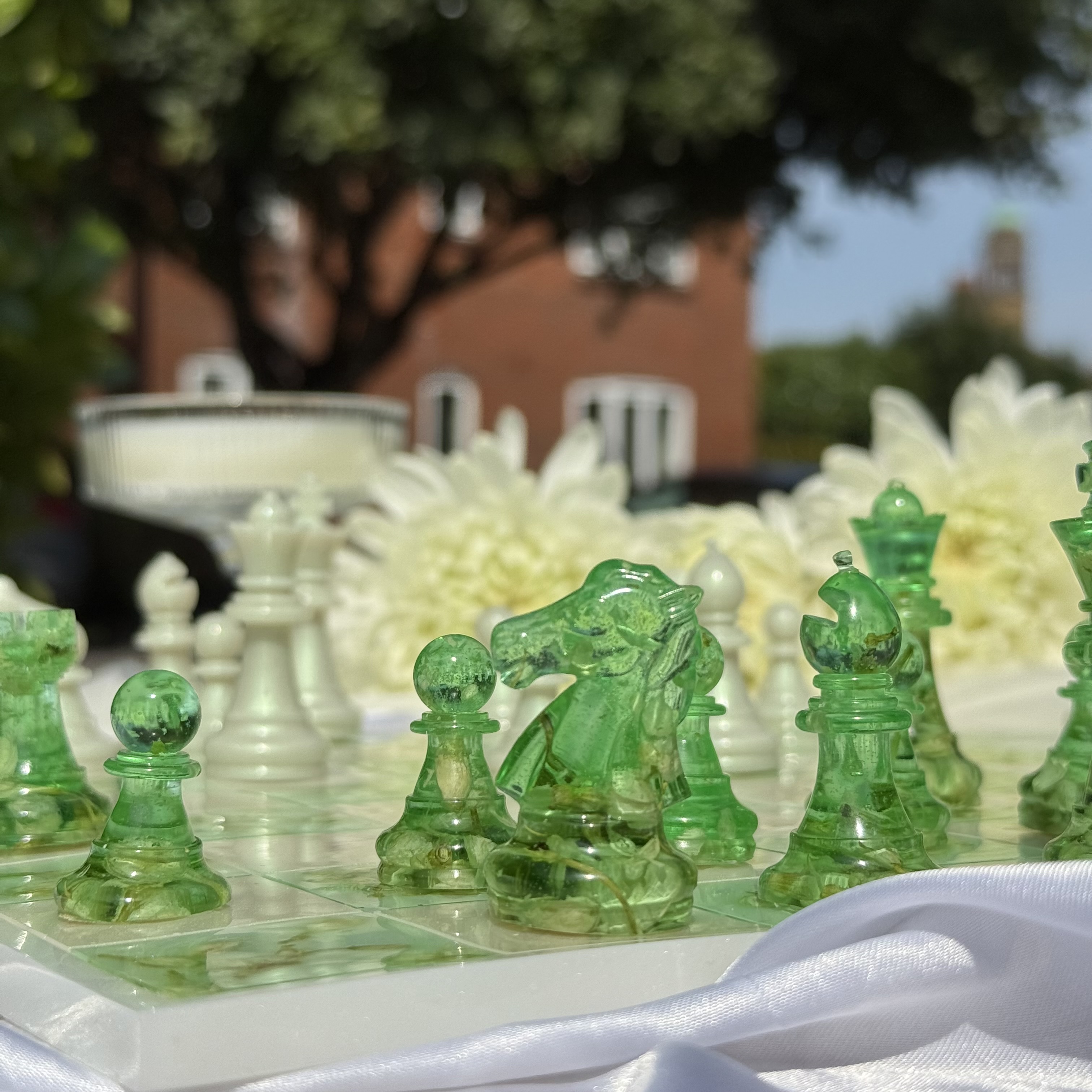 Emerald Garden Resin Chess Set — view 5