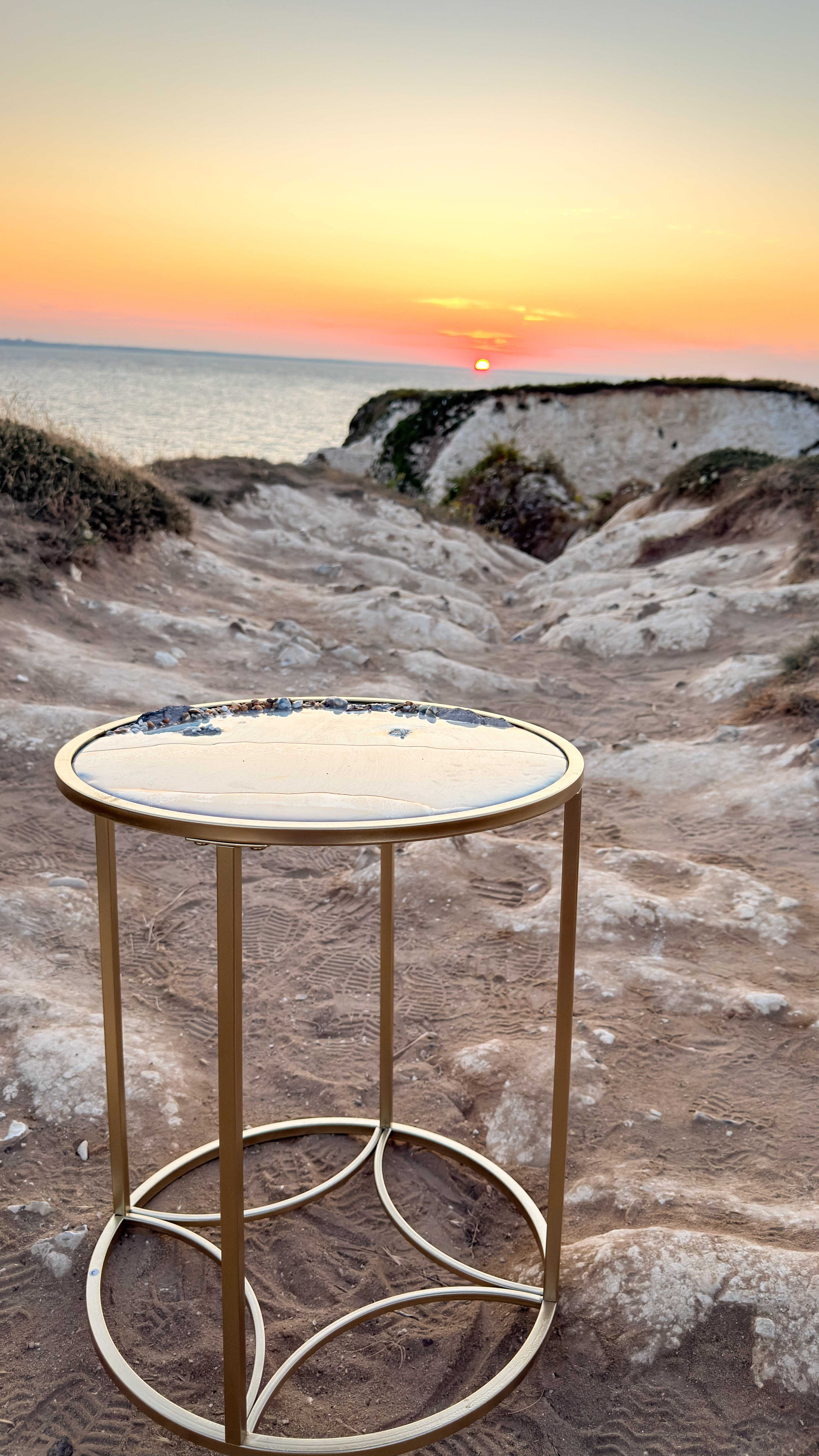 Azure Shore Resin Side Table — view 7