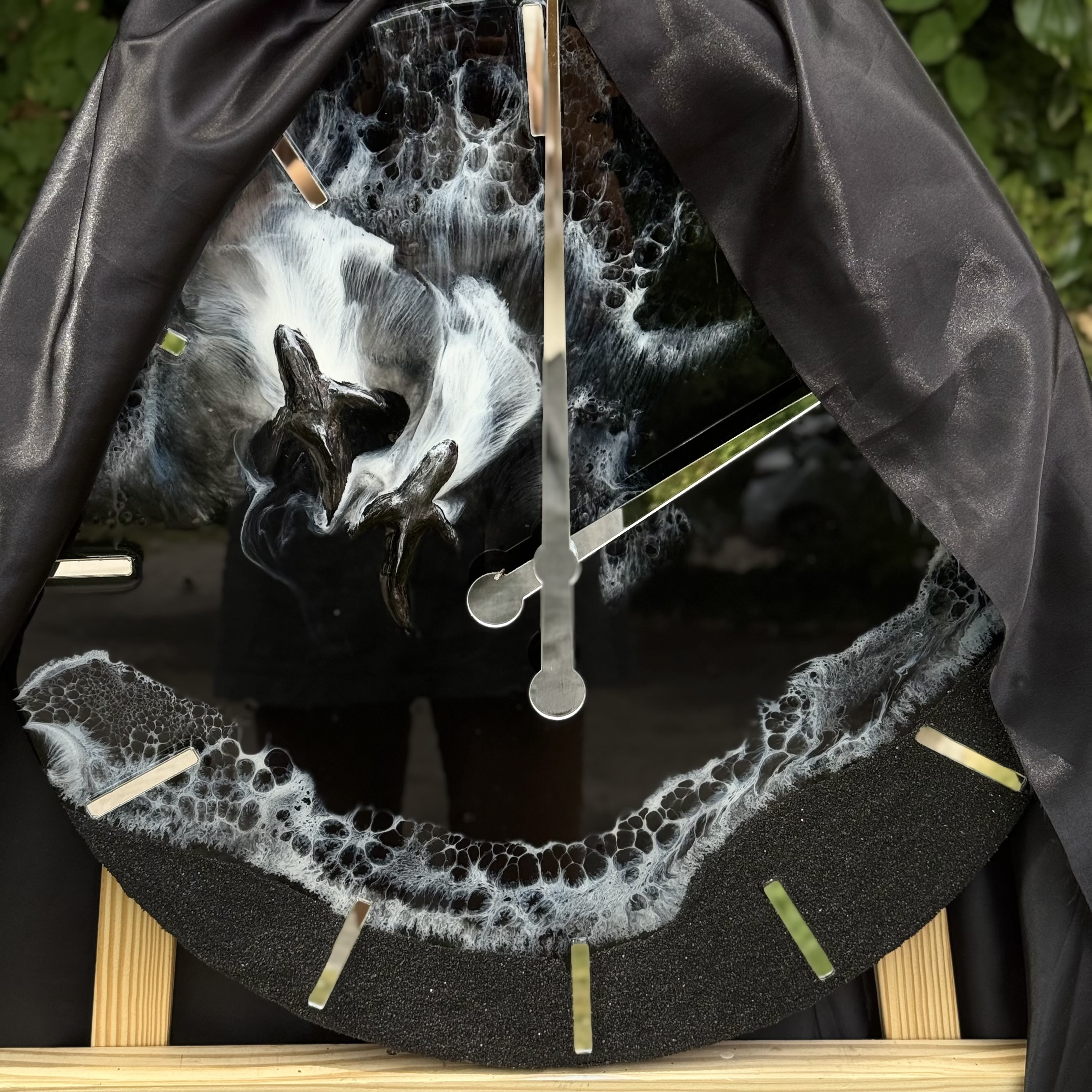 Midnight Ocean Resin Wall Clock — view 4