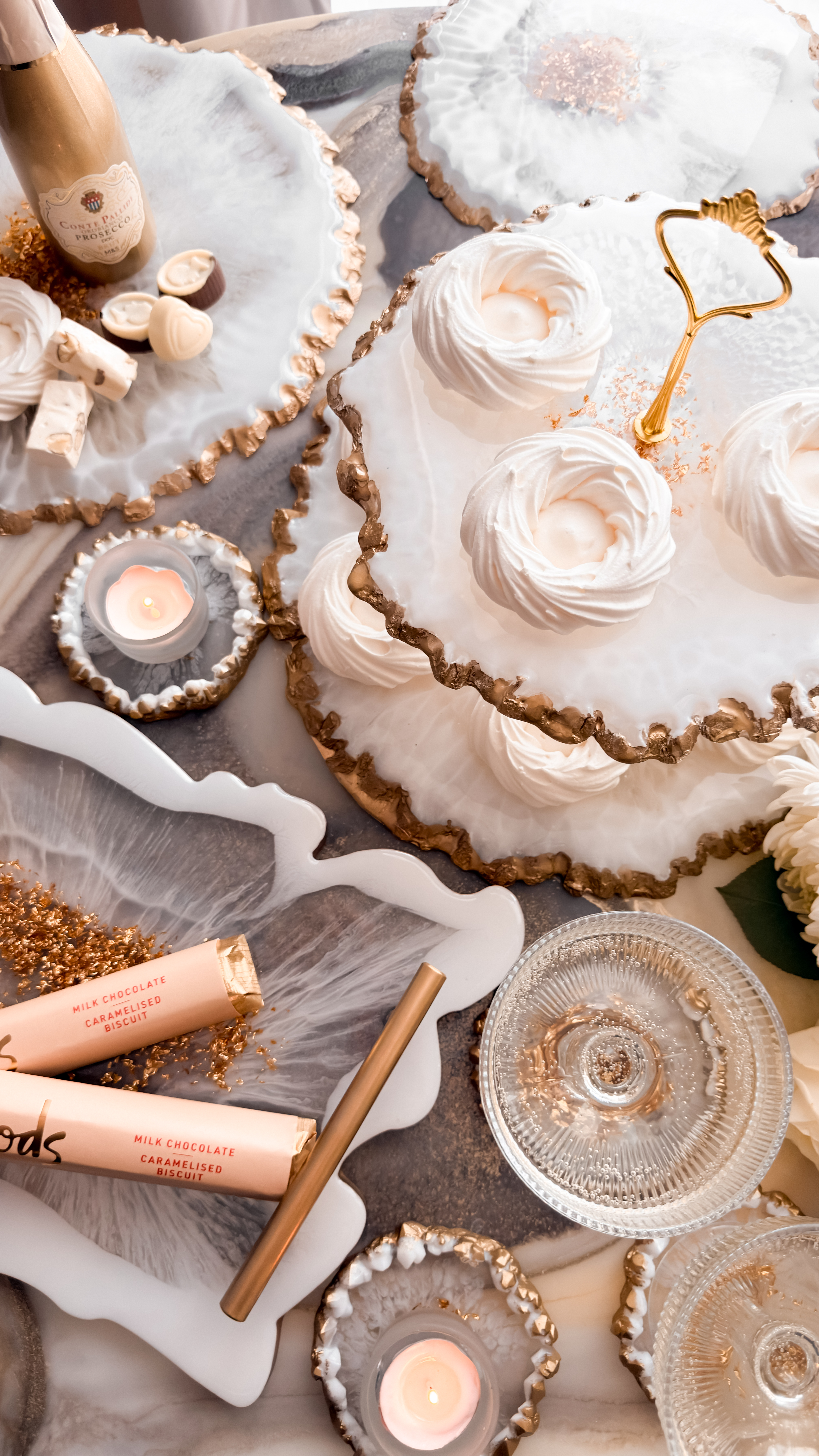 Ivory Veil Two-Tier Serving Stand — view 8