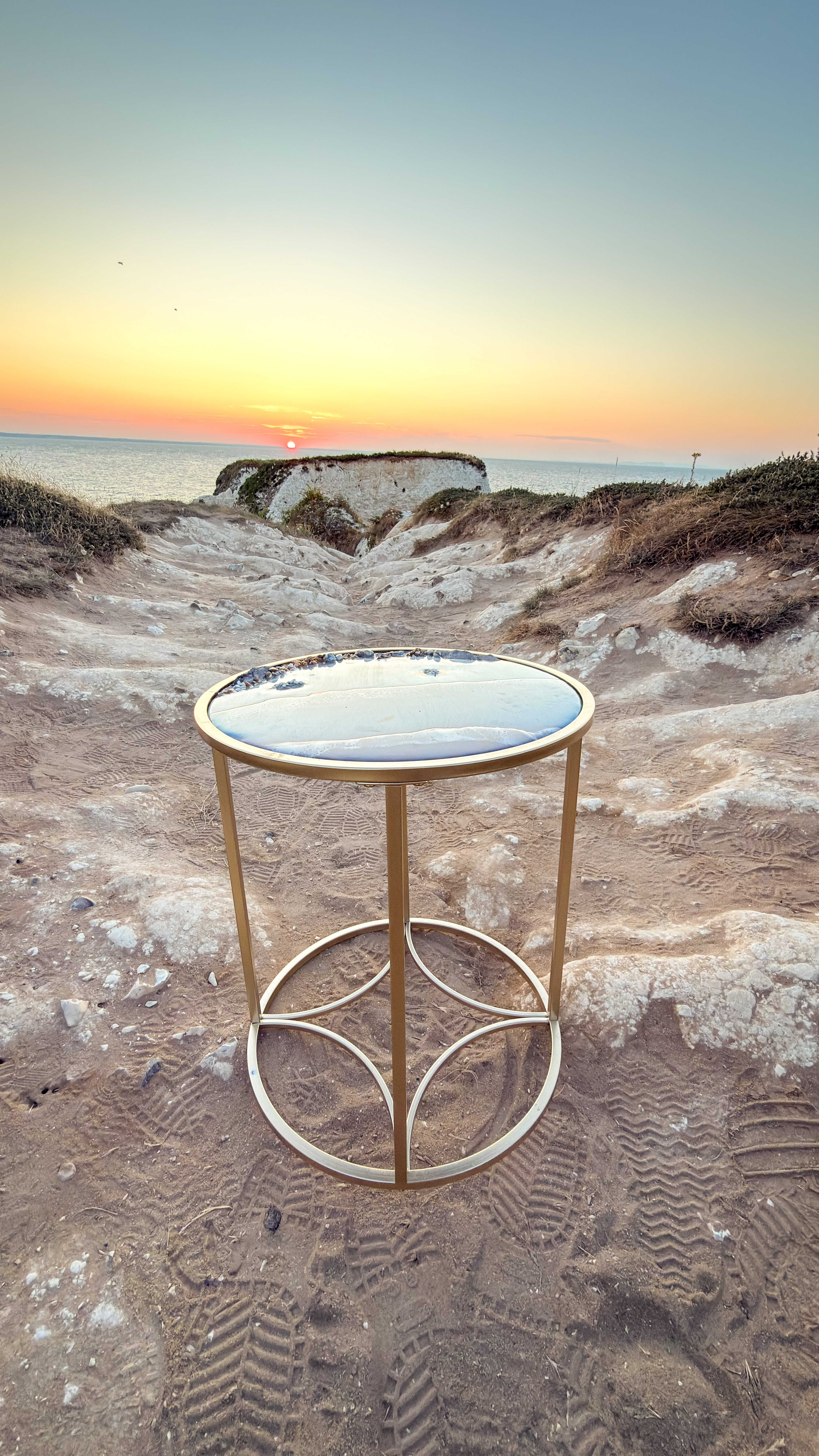 Azure Shore Resin Side Table — view 9