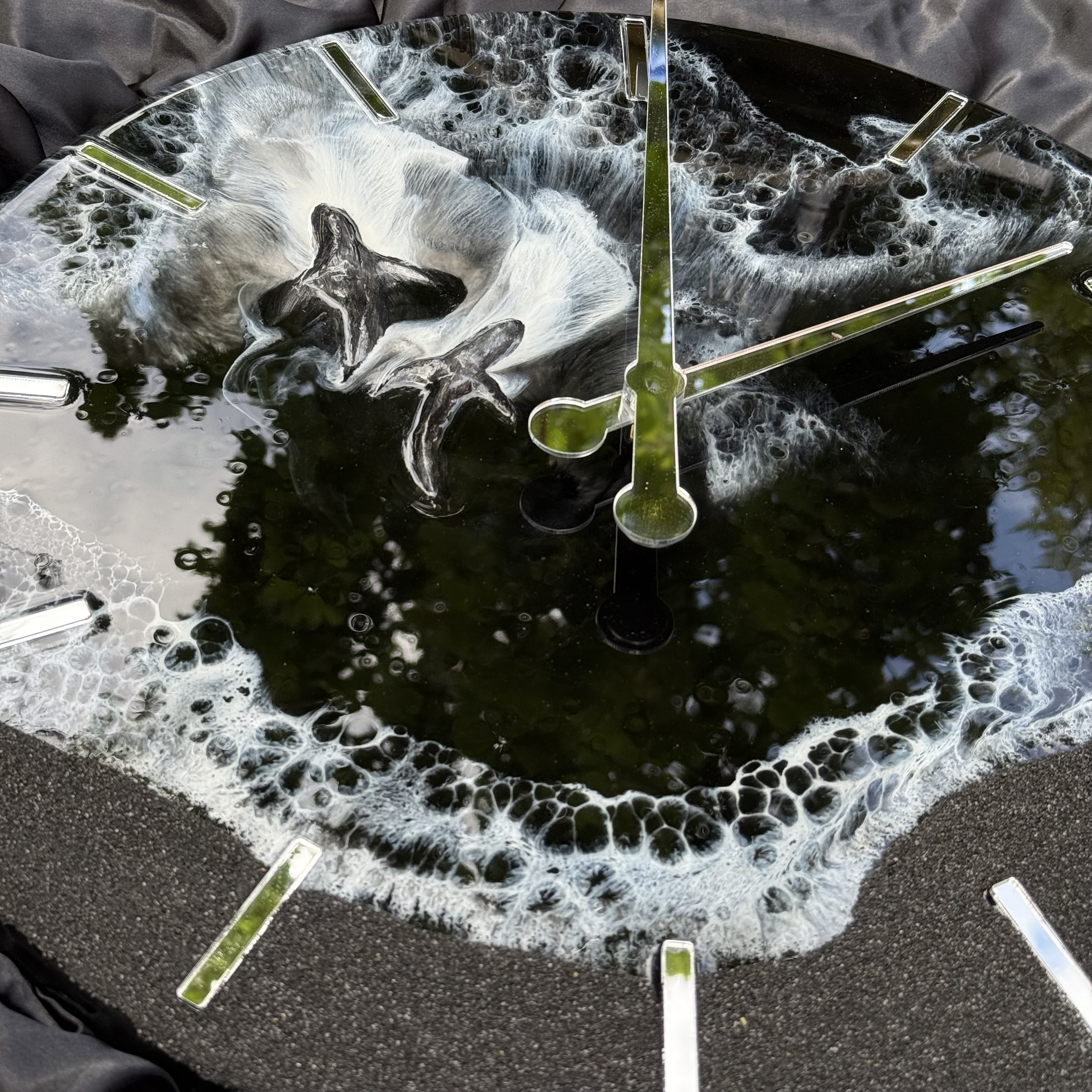 Midnight Ocean Resin Wall Clock — view 3