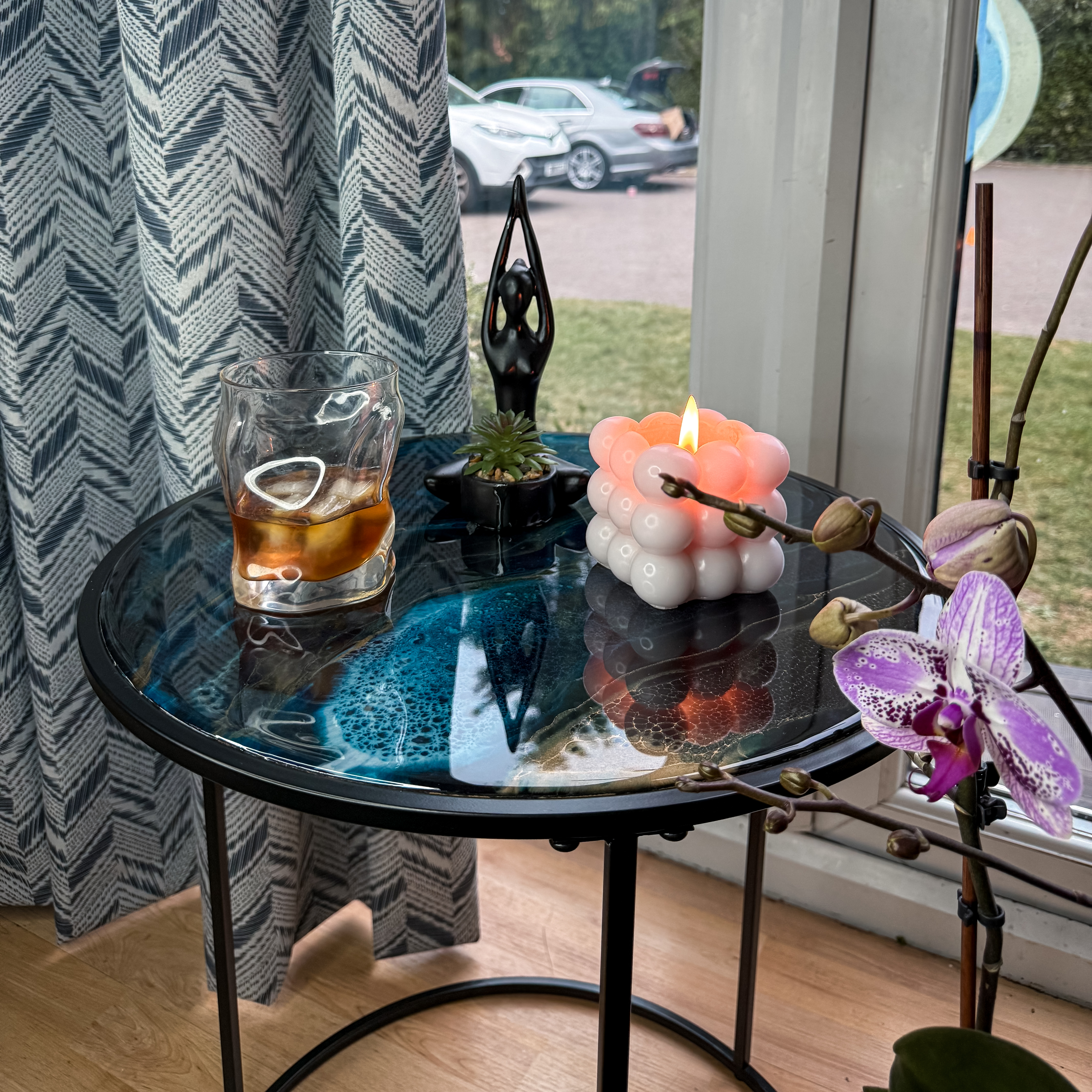 Midnight Tide Resin Side Table — view 4