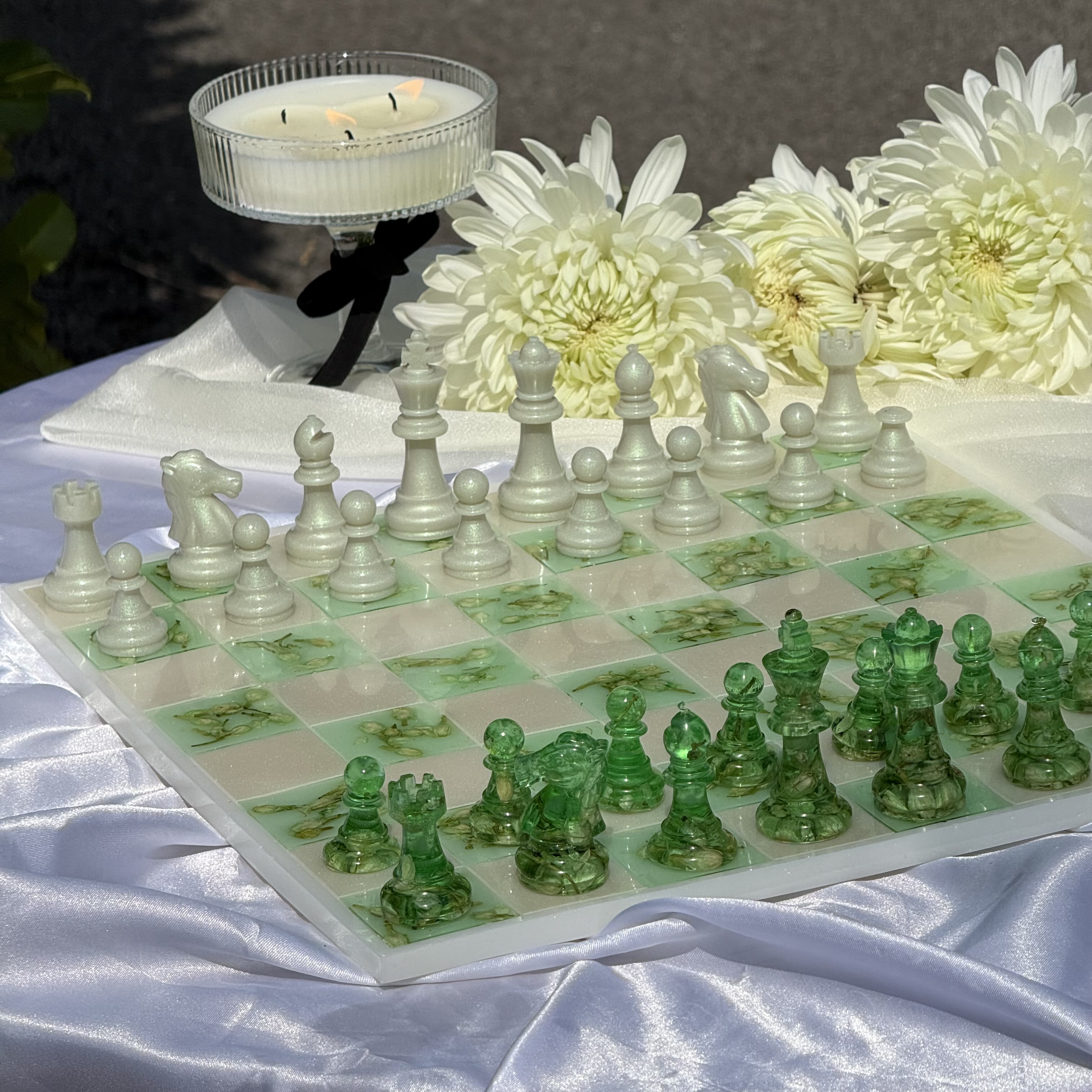 Emerald Garden Resin Chess Set — view 6