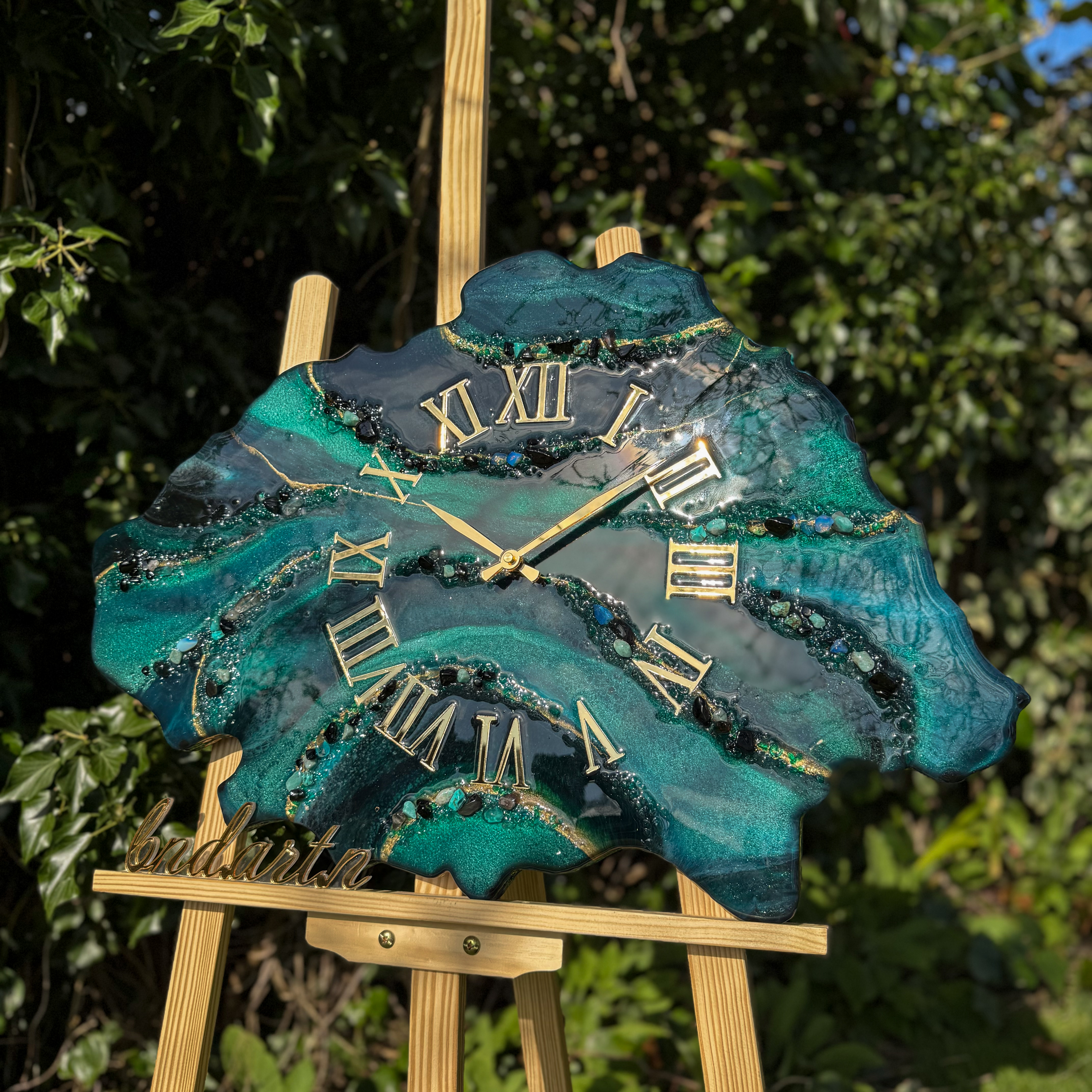 Emerald Tide Wall Clock — view 2