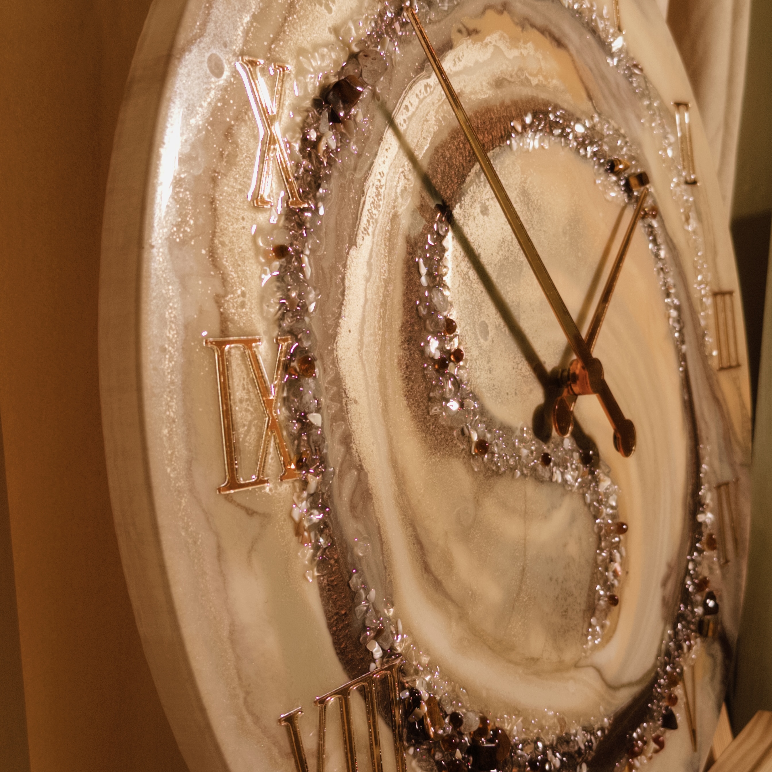 Smoky Agate Wall Clock — view 3