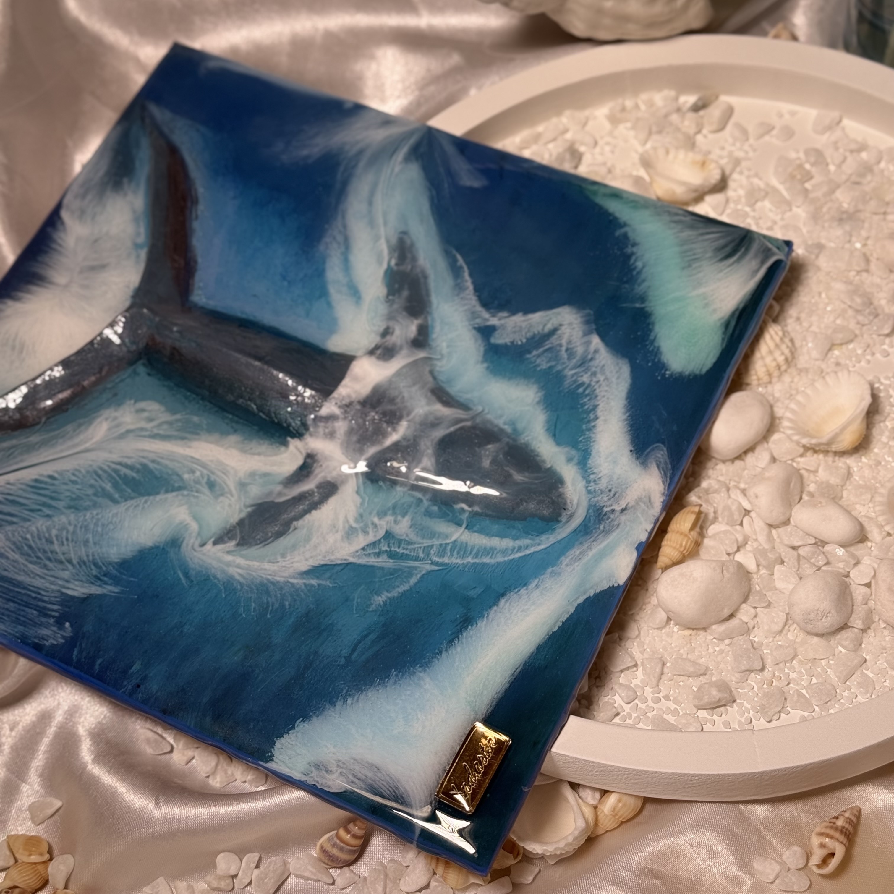 Whale Song Ocean Resin Art — view 1