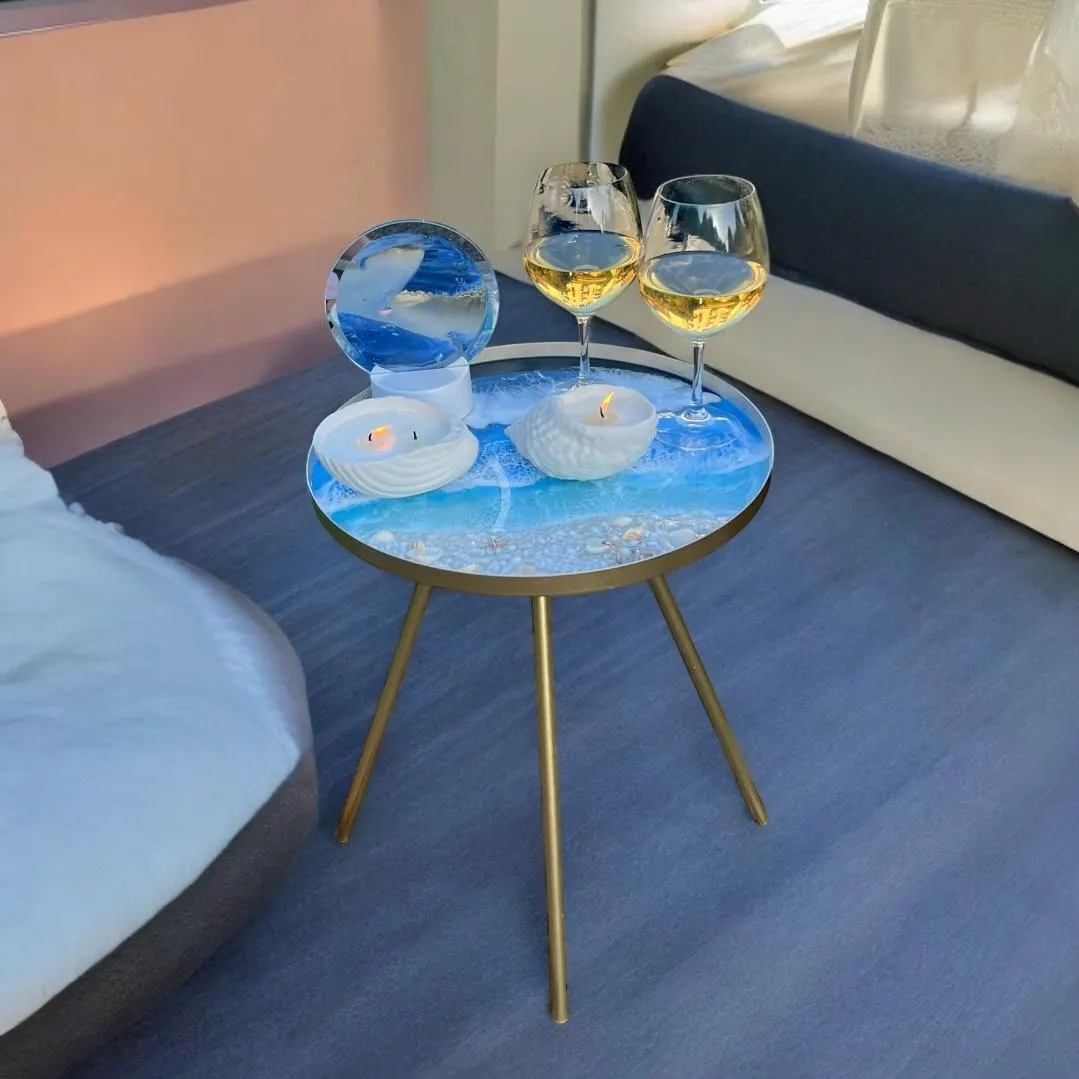 Azure Shore Resin Table — view 8