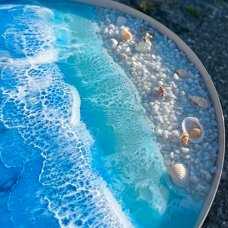 Azure Shore Resin Table — view 5