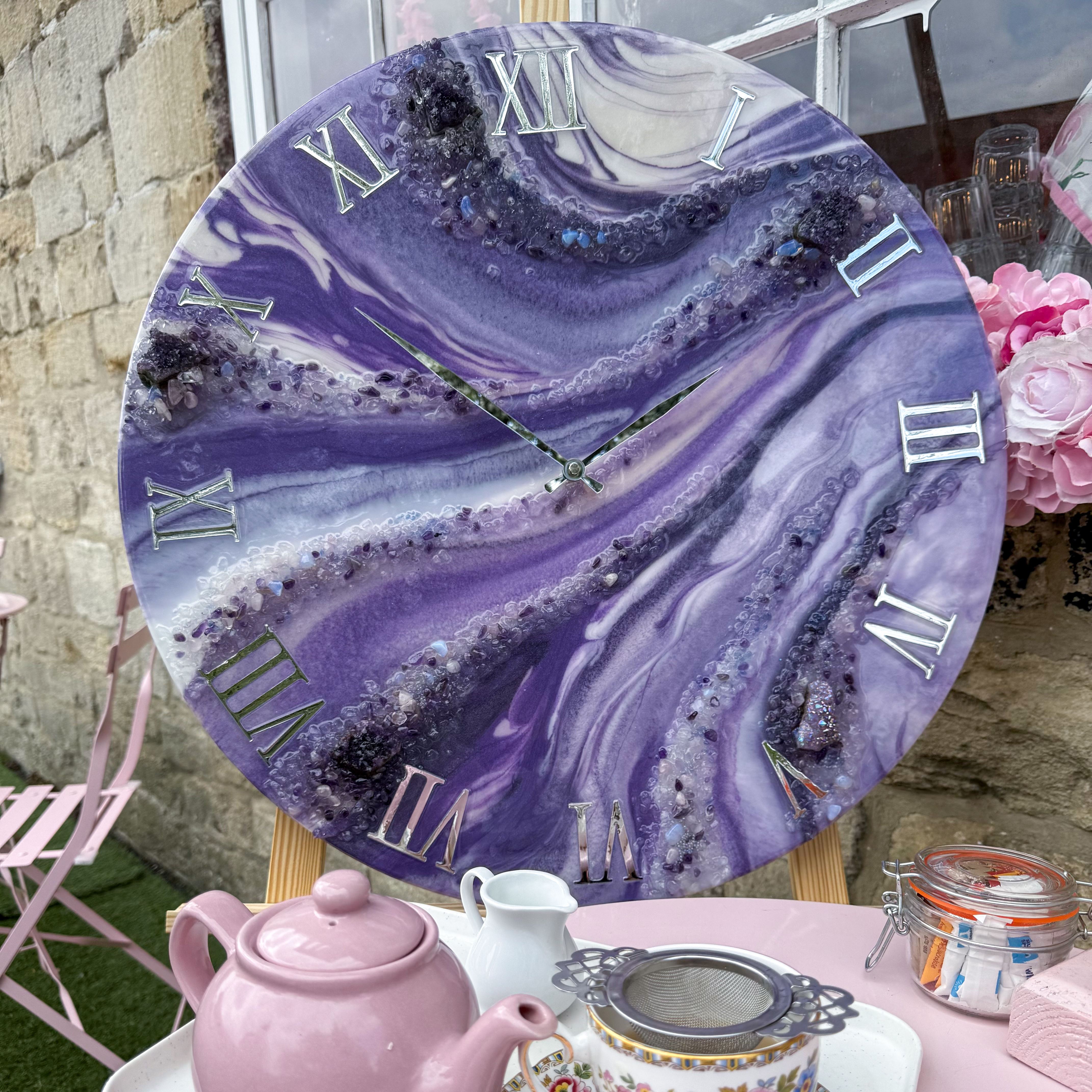 Amethyst Veil Wall Clock — view 3
