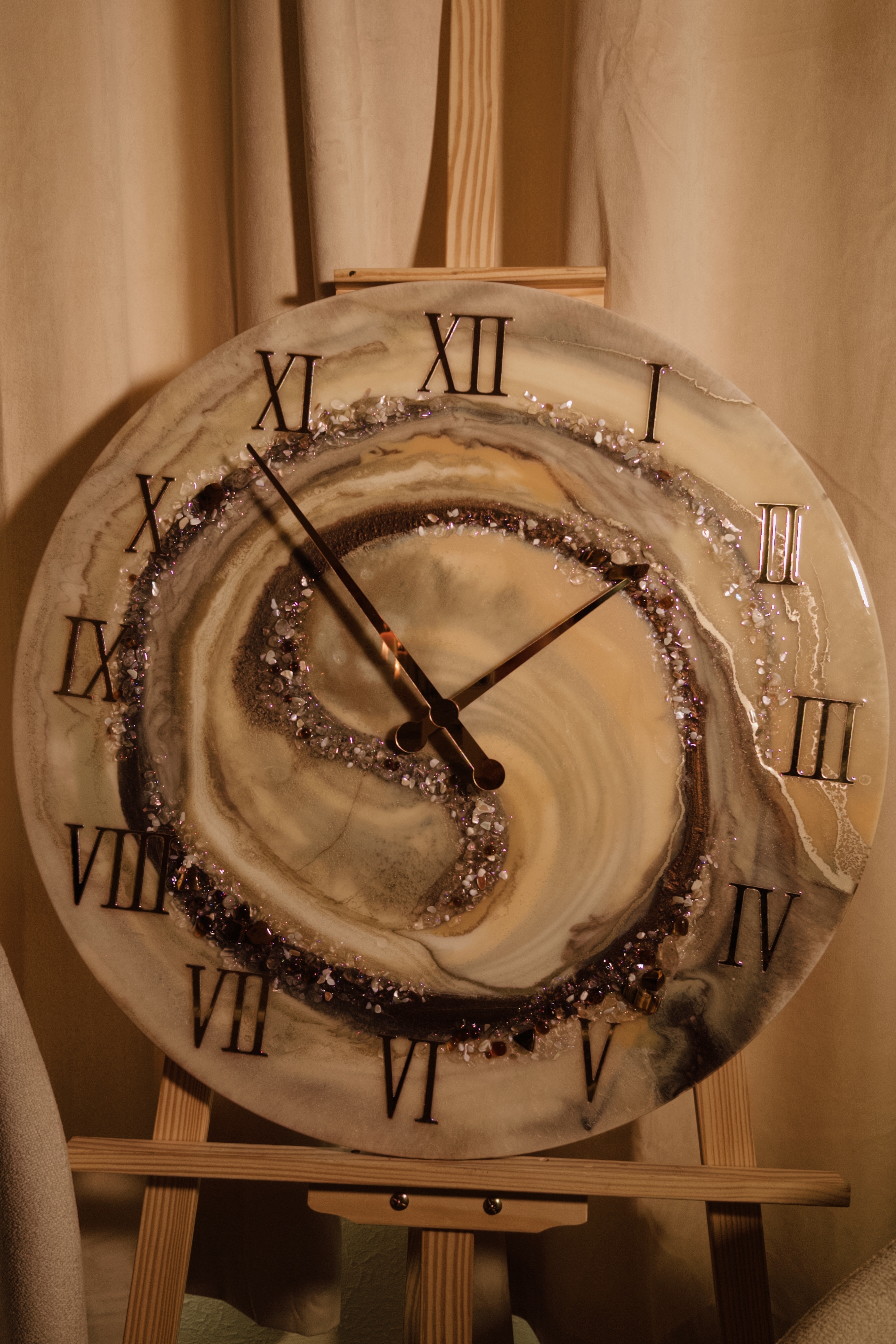 Smoky Agate Wall Clock — view 1