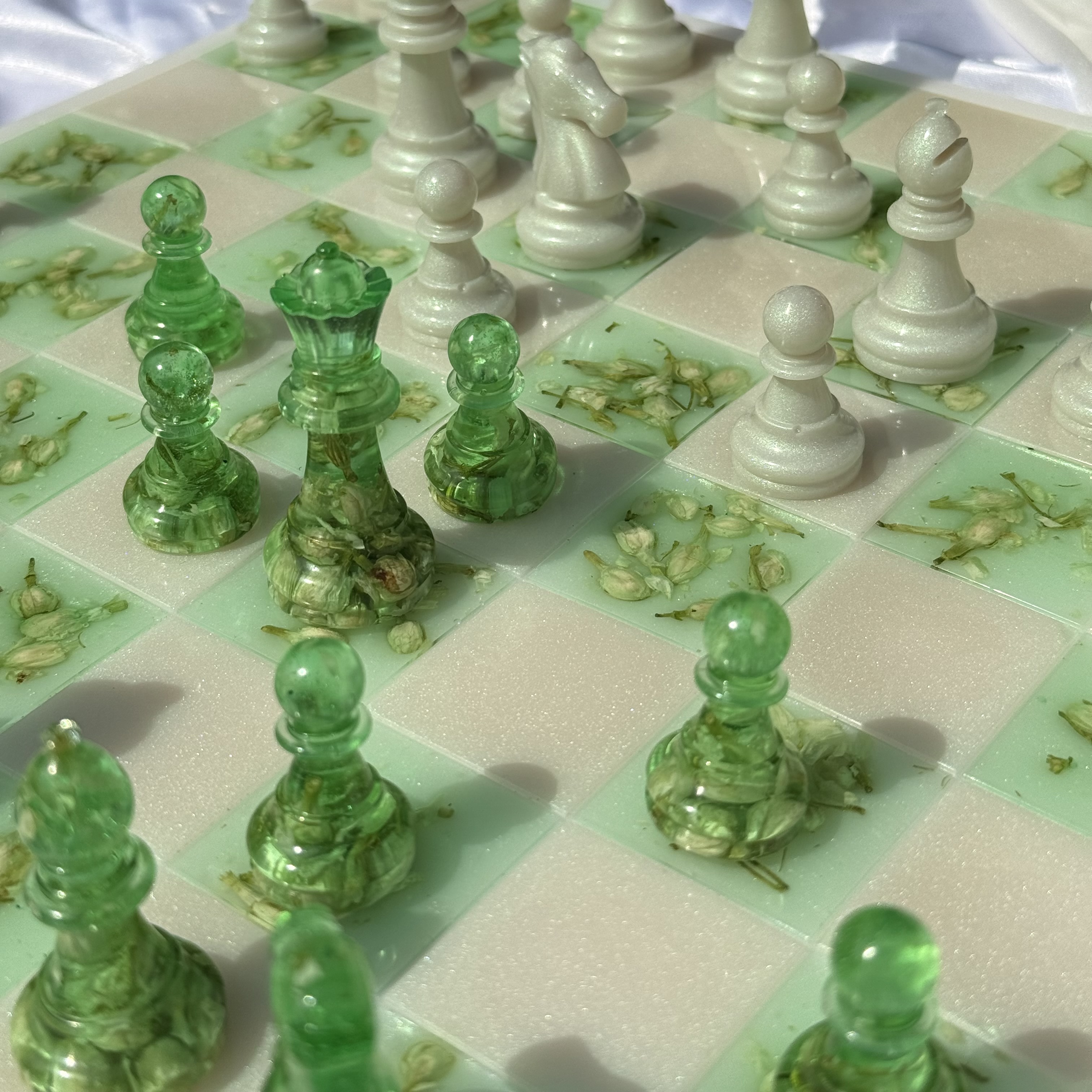 Emerald Garden Resin Chess Set — view 3