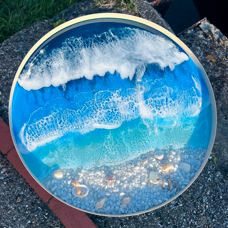 Azure Shore Resin Table — view 4